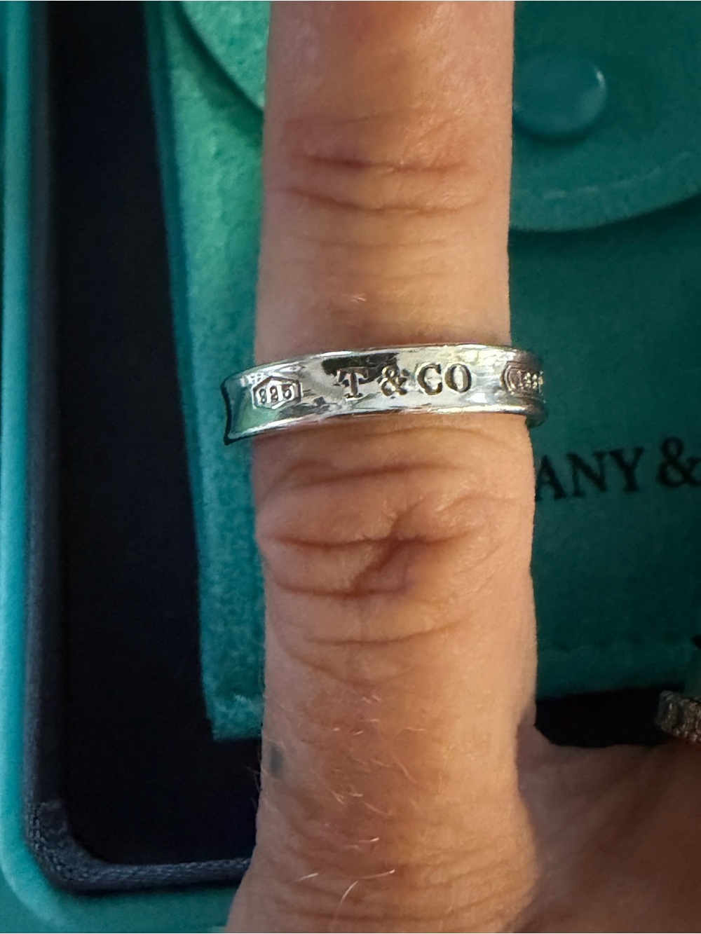 Tiffany & Co. Sterling Silver T & CO Band